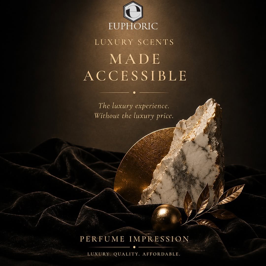 Euphoric Facebook creative about accessible luxury scents