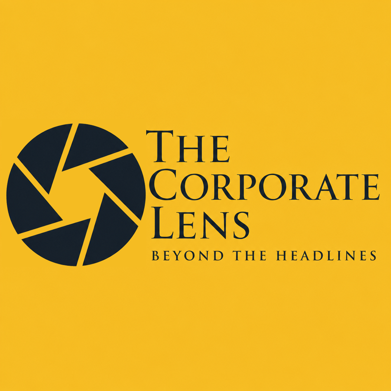 The Corporate Lens logo with the Beyond the Headlines tagline